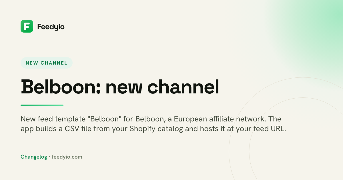 Belboon: new channel