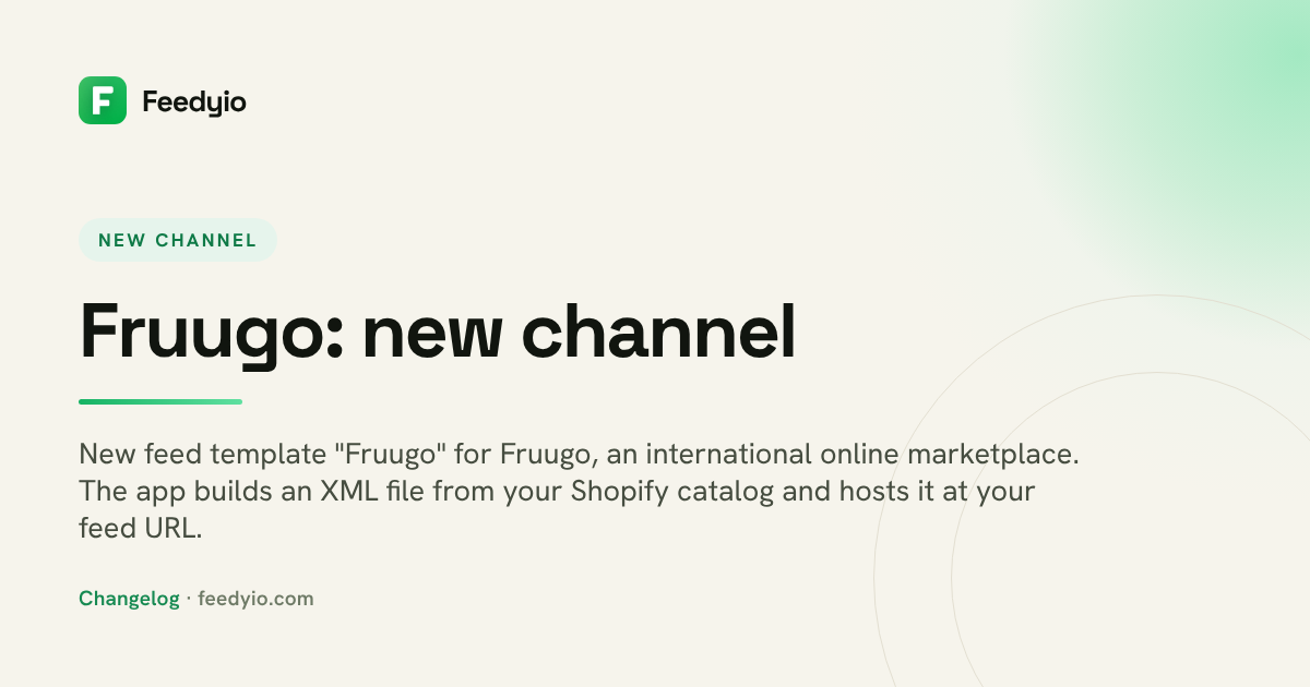 Fruugo: new channel
