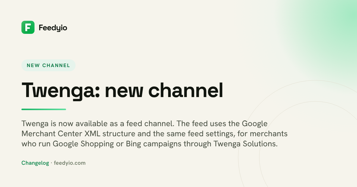 Twenga: new channel